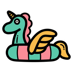 rubber ring filled outline icon style