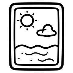 Photo line icon style