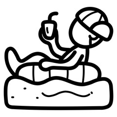 pool party line icon style