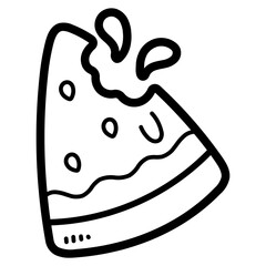 watermelon line icon style