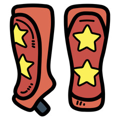 Kick Pads Cover filled outline icon style