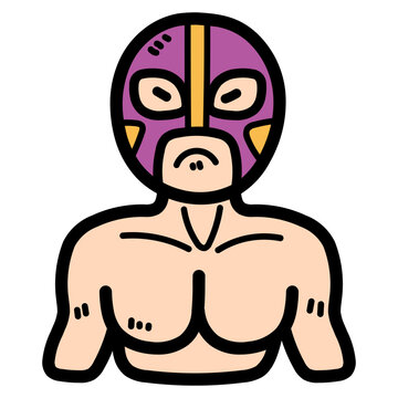 recommend clip art: wrestler filled outline icon style