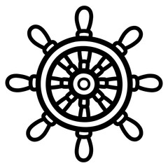 Obraz premium steering wheel line icon style