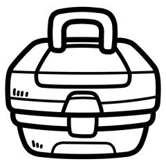 tackle box line icon style