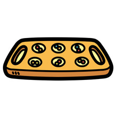 Mancala filled outline icon style