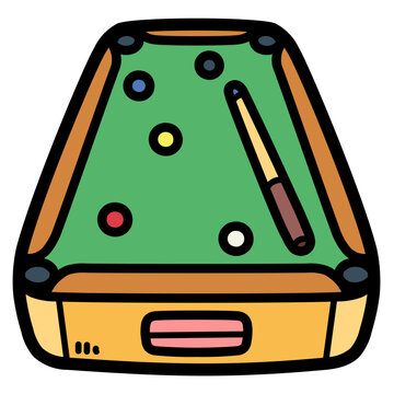 recommend clip art: Billiards filled outline icon style