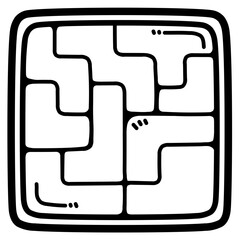 Logic Board Games line icon style