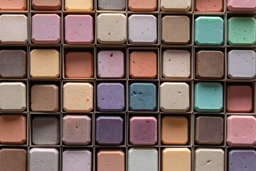 Fototapeta premium Organization of colorful soap bars AI Generated