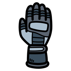 glove filled outline icon style