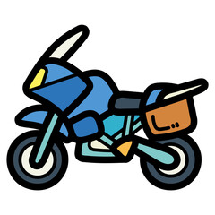 Touring bike filled outline icon style