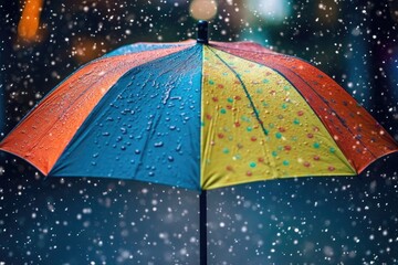 rain on Umbrella AI Generated