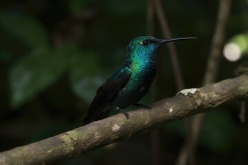 Obraz premium brightly colored bird resting on a tree branch