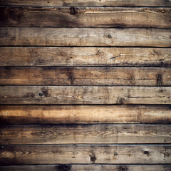 Brown background with wood texture for interior design. Old wooden floor. Horizontal wooden photo background. Generative AI