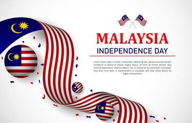Vector of Malaysia Independence Day Background