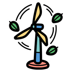 Eolic filled outline icon style