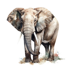 Fototapeta na wymiar Elephant, Elephant Clipart, Elephant PNG, Watercolor Elephant, Baby Elephant, Elephant Baby Shower