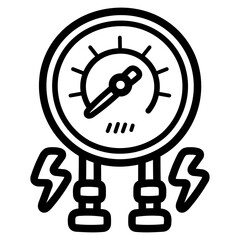 Gauge line icon style