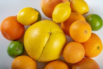 Vibrant Close-Up of Assorted Citrus Fruits Halves in Stunning 4K Resolution