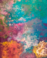 Decorative fluid art textures. Liquid acrylic paint. Abstract painting background. Perfect for wallpapers, posters, cards, invitations, websites.