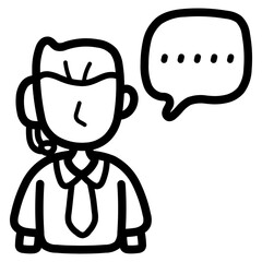 call center line icon style