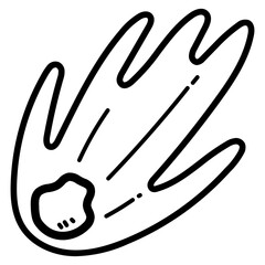 Fototapeta premium comet line icon style