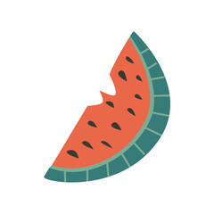 Juicy watermelon, half and cut slice watermelon