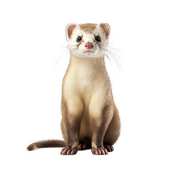 Ferret isolated on white created with Generative AI