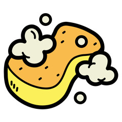 sponge filled outline icon style