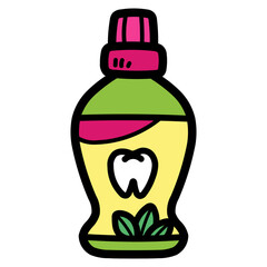 mouthwash filled outline icon style