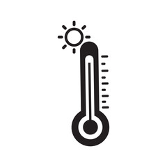 hot temperature icon logo vector design template