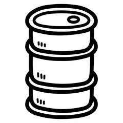 oil barrel line icon style
