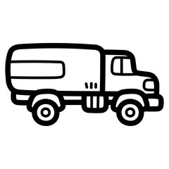 Fototapeta premium truck line icon style