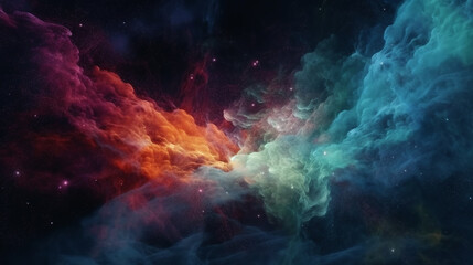 Obraz na płótnie Canvas colorful space galaxy cloud nebula starry night cosmos