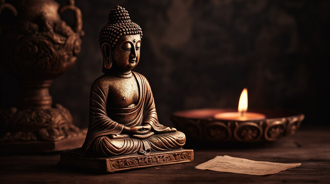 buddha statue in a meditative space