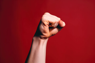Close-up of a man's hand clenched in a fist.