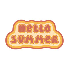 Retro Summer Quote - Hello Summer.