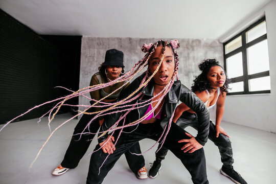 Close up of diverse dancers in studio. - Powered by Adobe