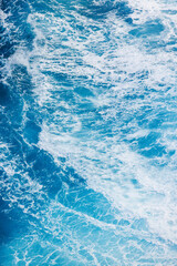 Blue Water in Chaotic Ocean Background