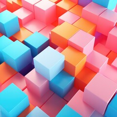 Fototapeta na wymiar abstract colorful cubes background