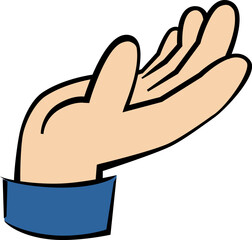 Hand gestures Flat style collection showing different gestures and signs