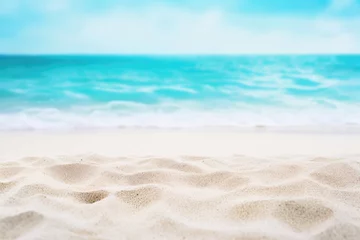 Fototapeten sand beach and sky, turquoise beach © Thomas Parker