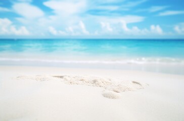 Fototapeta na wymiar sand beach and sky, turquoise beach