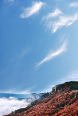 Beautiful blue sky with clouds