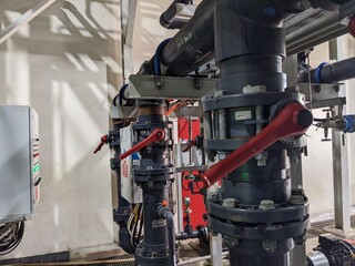 Check and cleaning equipment on power plant project for preventive maintenance. The photo is suitable to use for industry background photography, power plant poster and electricity content media.