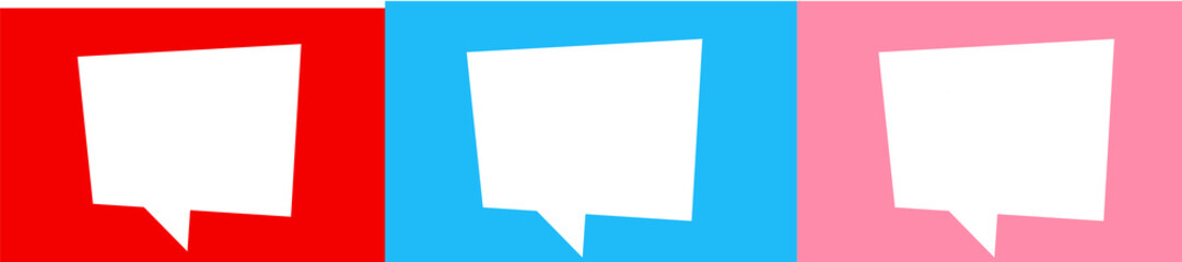 group of notices of various colors empty