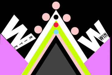 3d render of a symbol made of many spheres