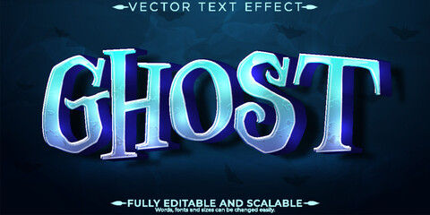 Ghost text effect, editable halloween and spirit text style