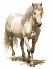 Naklejka na ściany i meble Horse mane tail hooves an animal is a friend of a person, a pet