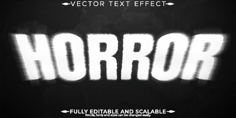 Horror text effect, editable scary and monster text style © QuillArtistry
