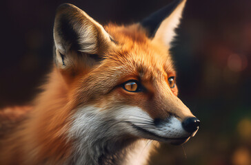 red fox portrait,ai generated